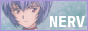 Rei with text in front of her saying NERV